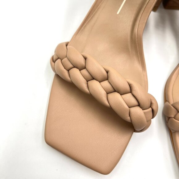 Dolce Vita Womens Size 9.5 Beige Tan Nude Braided Heels Sandals Shoes - Picture 3 of 14
